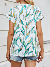 Leaf Patterned Womens T Shirt in Stretch Rayon Blend
