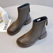 Leather Ankle Boots and Matching Handbag for Women