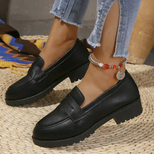 Leather Penny Loafers for Women Black Woman Loafers