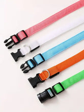 LED glowing pet collar with green LED, brightly colored nylon for pet’s neck safety