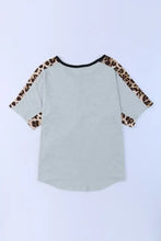 Leopard Bow Round Neck Half Sleeve T-Shirt Woman T Shirts