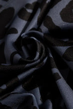 Leopard cutout sports bra with black and white camouflage scarf and leggings set