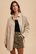 Leopard Denim Mini Skirt for Women