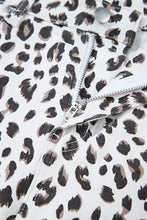 Leopard Frayed Hem Denim Shorts Denim Shorts