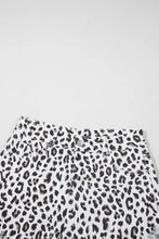 Leopard Frayed Hem Denim Shorts Denim Shorts