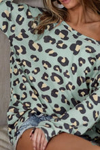 Leopard Hacci Knit Off Shoulder Top for Women