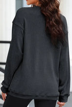 Leopard Heart Drop Shoulder Long Sleeve Sweatshirt Woman Sweatshirts