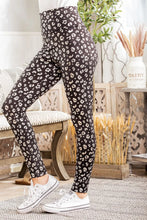 Leopard High Waist Leggings Black and White Print