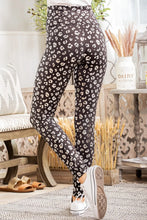 Leopard High Waist Leggings Black and White Print