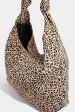 Leopard Knotted Strap Shoulder Bag with Bold Leopard Print Design Shoulder Bags
