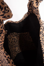 Leopard Knotted Strap Shoulder Bag with Bold Leopard Print Design