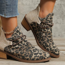 Leopard Print Ankle Boots for Women with Multiple Foot Length Options Leopard
