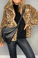 Leopard Print Faux Fur Coat for Women