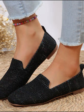 Leopard Print Knit Flats for Women Beige Slip-On Low Heel Loafers