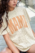 Leopard Print Mama T Shirt for Women Tan