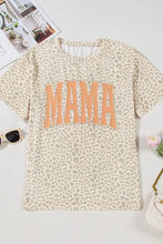 Leopard Print Mama T Shirt for Women Woman T Shirts