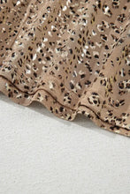 Leopard Print Short Sleeve Blouse for Women Woman T Shirts