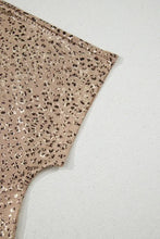 Leopard Print Short Sleeve Blouse for Women Woman T Shirts