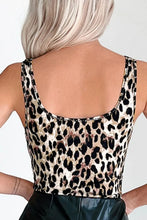 Leopard Print Sleeveless Bodysuit for Women