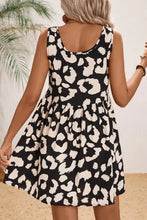 Leopard Print Sleeveless Summer Mini Dress Woman Casual Dress