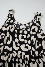 Leopard Print Sleeveless Summer Mini Dress Woman Casual Dress