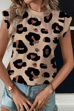 Leopard Print Sleeveless Top for Women