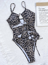 Leopard Print One Piece Swimsuit with Removable Padding and Cup Height Options