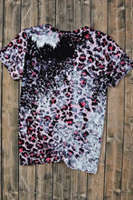 Leopard Print T-Shirt for Women with Denim Shorts Woman T Shirts