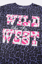 Leopard Print T-Shirt with Pink and White Lettering for Women Woman T Shirts