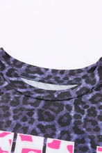 Leopard Print T-Shirt with Pink and White Lettering for Women Woman T Shirts