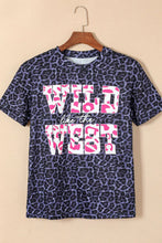 Leopard Print T-Shirt with Pink and White Lettering for Women