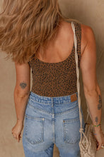 Leopard Print Tank Top Bodysuit for Women