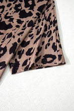 Leopard Print V-Neck Tunic Top with Pocket Woman T Shirts