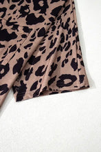 Leopard Print V-Neck Tunic Top with Pocket Woman T Shirts