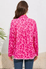 Leopard Raw Hem Jacket Woman Outerwear