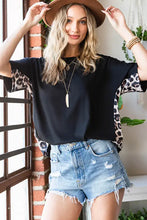 Leopard Round Neck Short Sleeve Tee Woman T Shirts