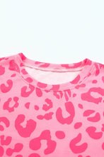 Leopard Round Neck Tee Woman T Shirts