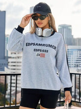 Letter Round Neck Long Sleeve Sweatshirt Woman Sweatshirts
