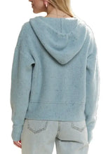 Light Blue Adora Hoodie Relaxed Fit with textured cotton blend