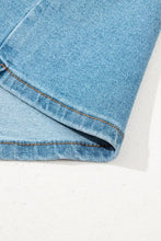Light Blue Denim Mini Skirt with Bow Detail for Women Woman Skirts