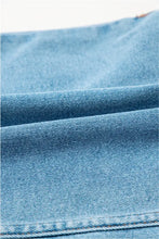 Light Blue Denim Mini Skirt with Bow Detail for Women Woman Skirts