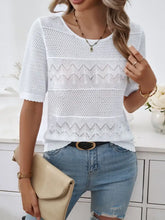 Light Blue Knit Top for Women White Woman T Shirts