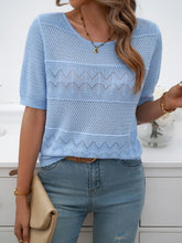 Light Blue Knit Top for Women