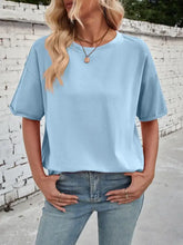 Light Blue Oversized Basic T-Shirt for Women Woman T Shirts