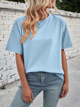 Light Blue Oversized Basic T-Shirt for Women