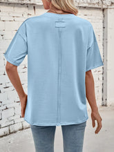 Light Blue Oversized Basic T-Shirt for Women