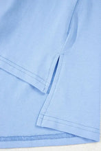 Light Blue Oversized Layered T-Shirt for Women Woman T Shirts