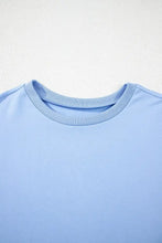Light Blue Oversized Layered T-Shirt for Women Woman T Shirts
