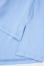 Light Blue Oversized Layered T-Shirt for Women Woman T Shirts