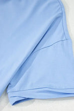 Light Blue Oversized Layered T-Shirt for Women Woman T Shirts